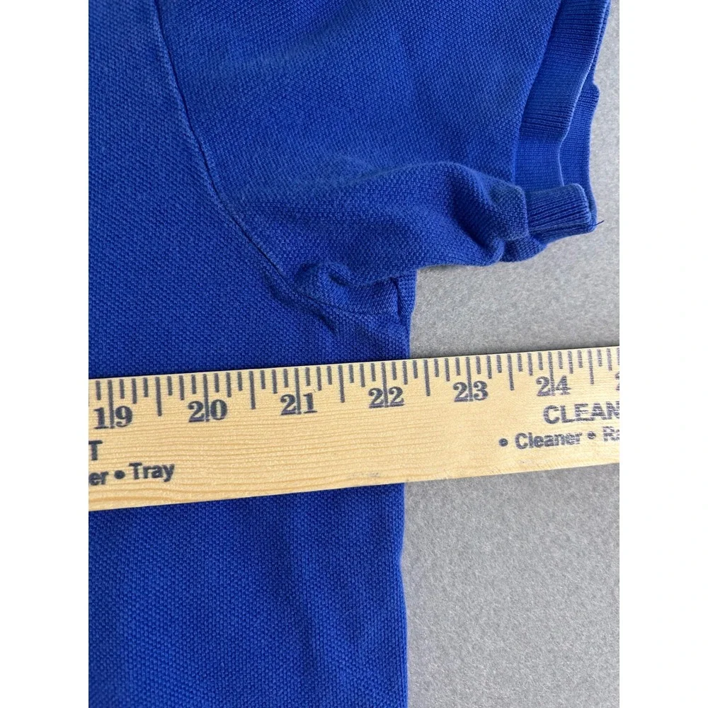 Polo Ralph Lauren Polo Shirt Mens XL Blue‎ Custom Fit Orange Pony Short Sleeve